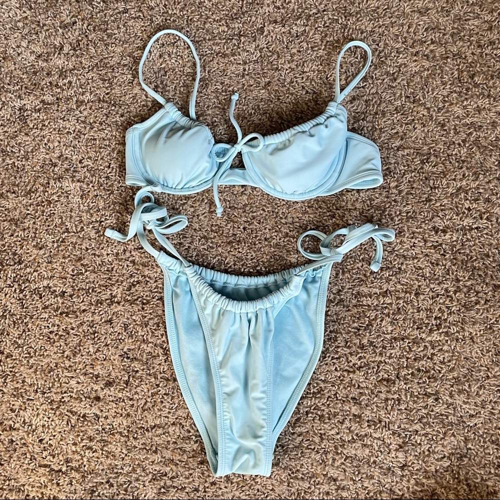 Baby Blue Side Tie Bikini